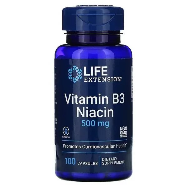 Vitaminas B3 Niacinas, 500 mg