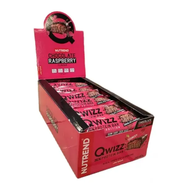 Qwizz 35% Protein Bar, Chocolate Raspberry