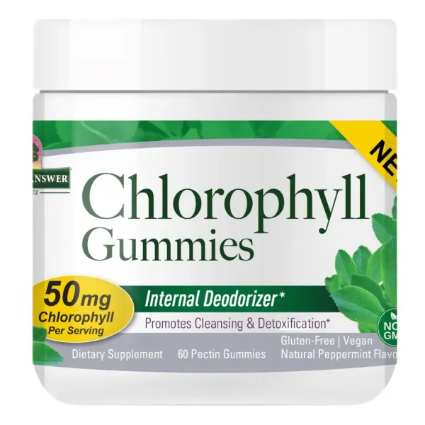 Chlorophyll Gummies, 50mg (Natural Peppermint)