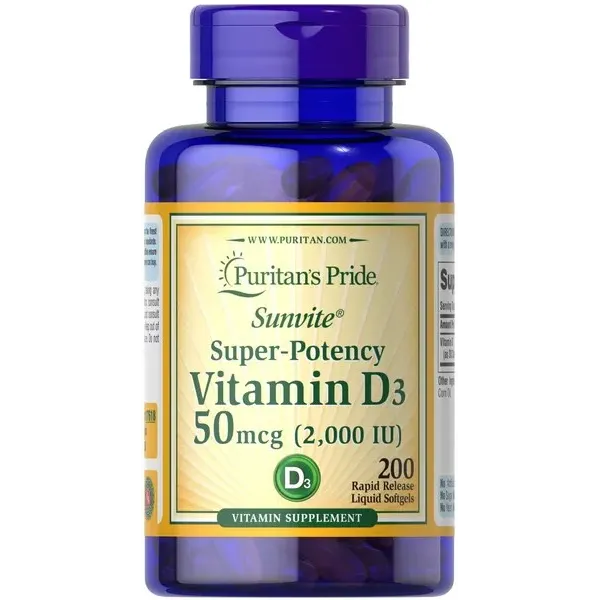 Super-Potency Vitamin D3, 50mcg