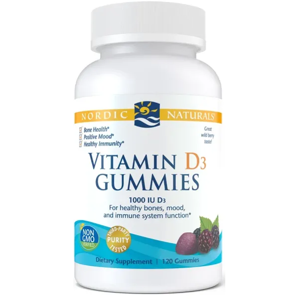Vitaminas D3 Gummai, 1000 TV laukinė berry