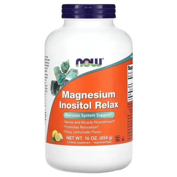 Magnio inozitolio atsipalaidavimo milteliai NOW Foods nervų sistemos palaikymui