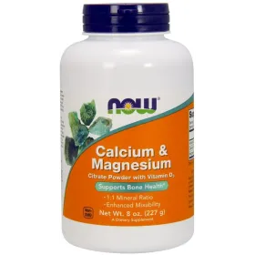 Calcium & Magnesium, Citrate Powder with Vitamin D3