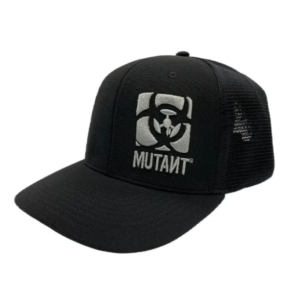 Mutant Fitted Flex Cap, Black & Silver
