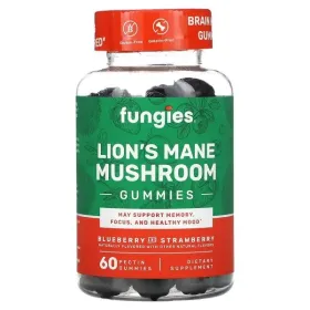 Lion's Mane Mushroom Gummies, Blueberry & Strawberry