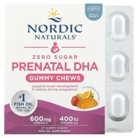 Prenatal DHA Gummy Chews, Strawberry Orange