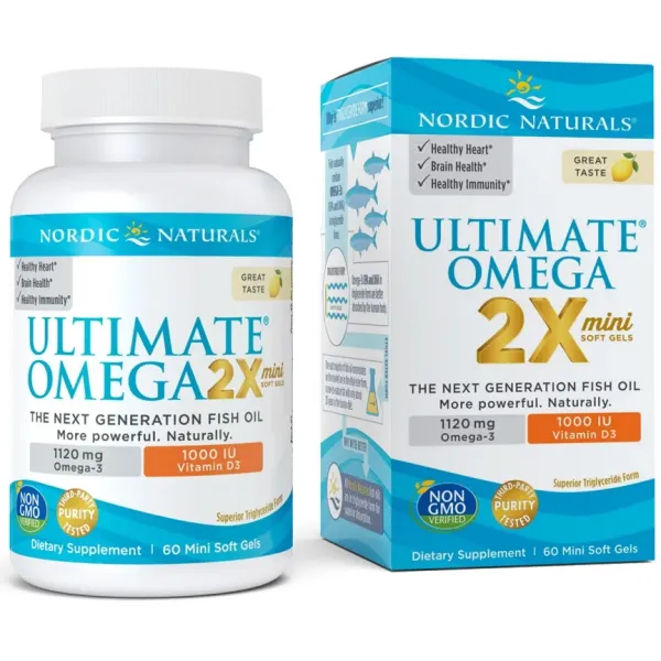 Ultimate Omega 2X mini su vitaminu D3, 1120mg citrina