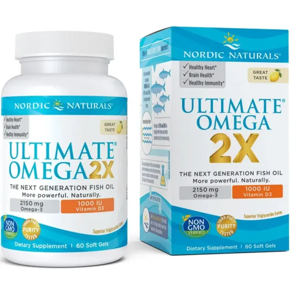 Ultimate Omega 2X su vitaminu D3, 2150mg citrinos