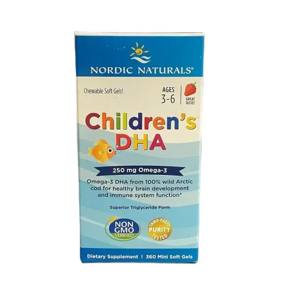 Vaikų DHR, 250 mg Omega3 Braškių