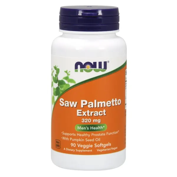 Saw Palmetto ekstraktas su moliūgų sėklų aliejumi NOW Foods
