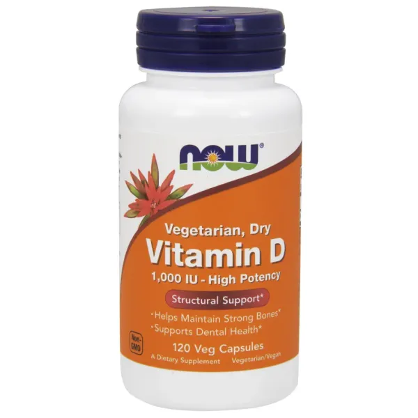 Vitaminas D NOW Foods struktūrinė parama