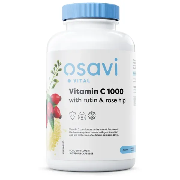 Vitaminas C1000 su rutinu ir rožių hipa