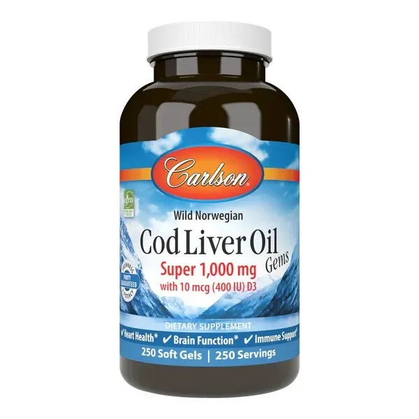Wild Norwegian Cod Liver Oil Gems