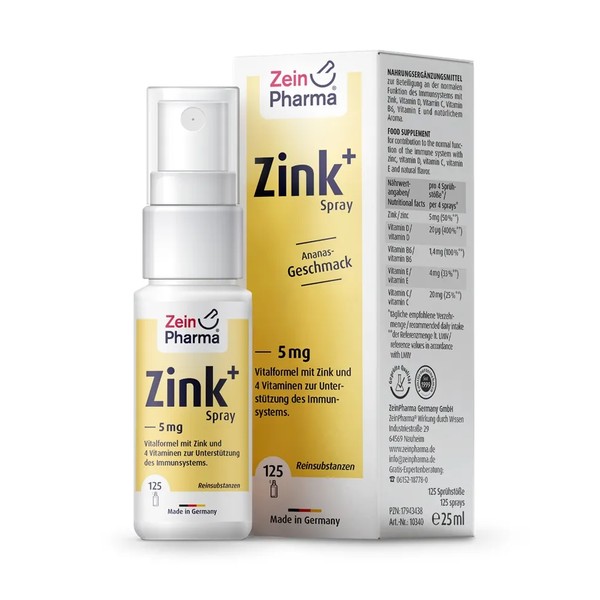 Zinc+ Spray, 5mg (Pineapple)