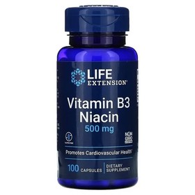 Vitamin B3 Niacin, 500mg