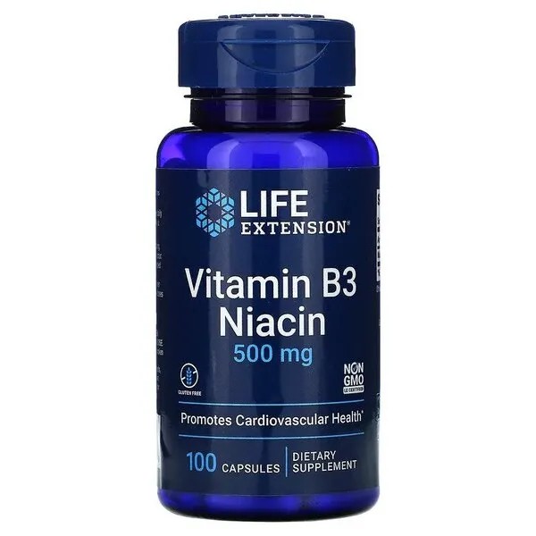 Vitamin B3 Niacin, 500mg