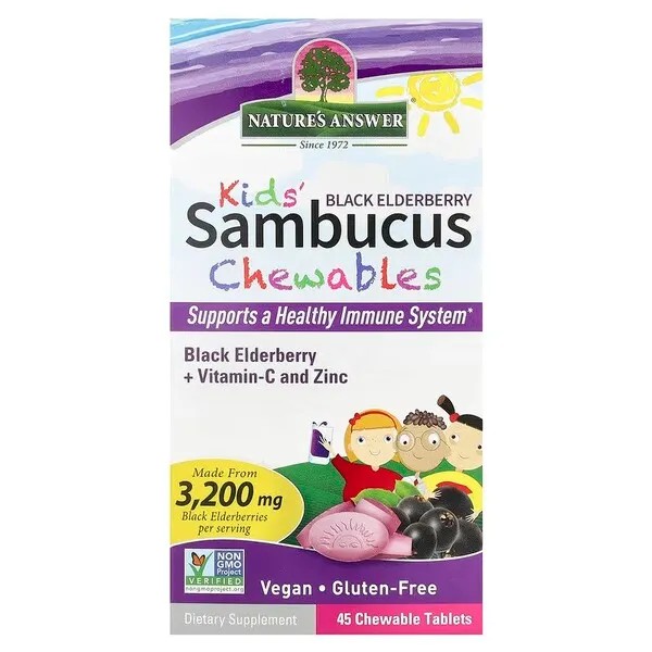 Kid's Sambucus Chewables, Black Elderberry