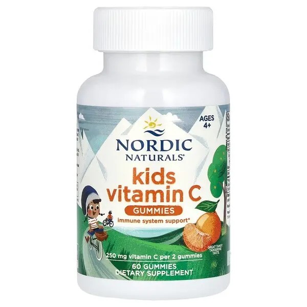 Kids Vitamin C Gummies, Tangy Tangerine