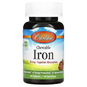 Chewable Iron, 30mg Strawberry