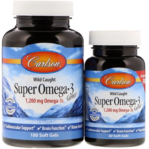Wild Caught Super Omega-3 Gems, 1200mg