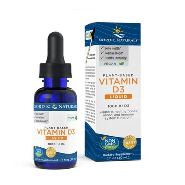 Plant-Based Vitamin D3 Liquid, 1000 IU Apple