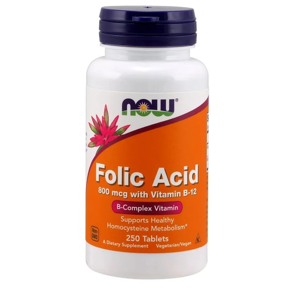 Folic Acid with Vitamin B12, 800mcg
