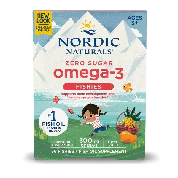 Nordic Omega-3 Fishies, 300mg Yummy Tutti Frutti Taste
