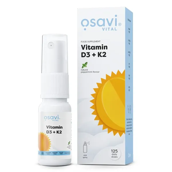 Vitamin D3 + K2 Oral Spray, Peppermint