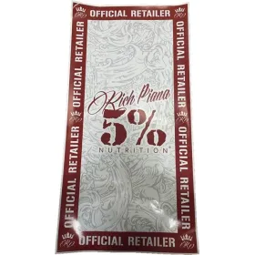 5% Nutrition Window Cling Rectangular, Red & Filigree