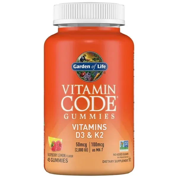 Vitamin Code Gummies Vitamins D3 & K2, Raspberry Lemon
