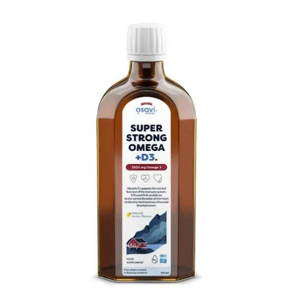 Super Strong Omega + D3, 3500mg Omega 3 (Lemon)